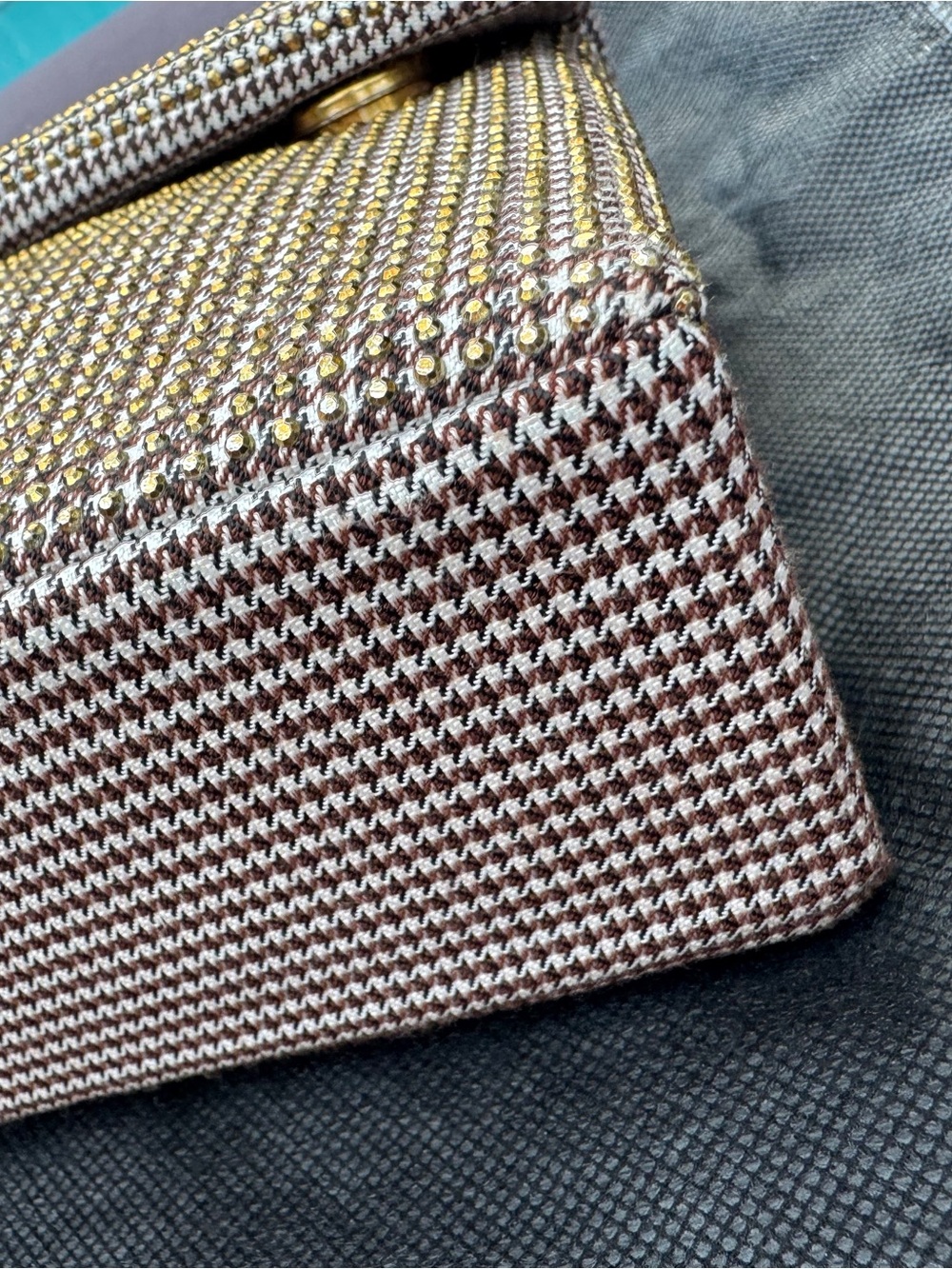 NWT Kurt Geiger Mini Kensington Crystal Houndstooth Shoulder Crossbody Bag - Picture 5 of 16